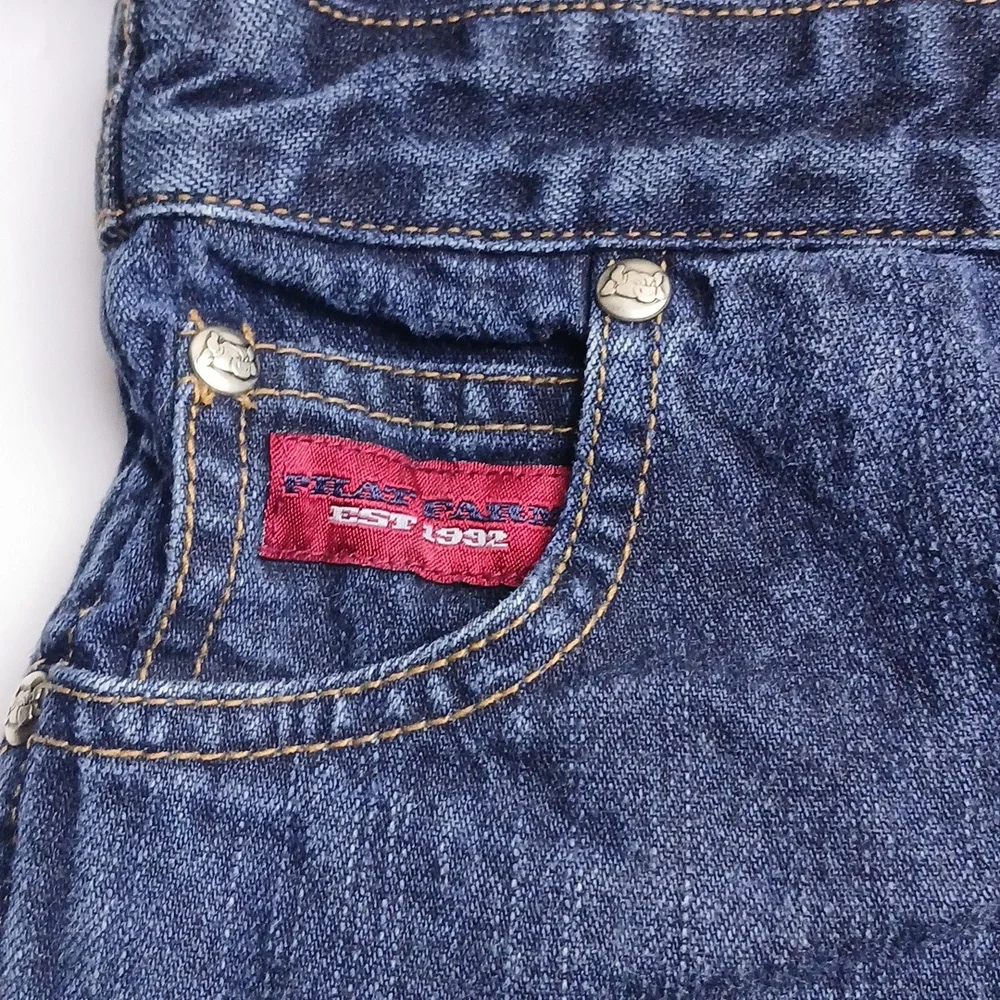 RARE Vintage 90s Phat Farm‎ Denim Jumpsuit One Piece Coveralls 4 KIDS